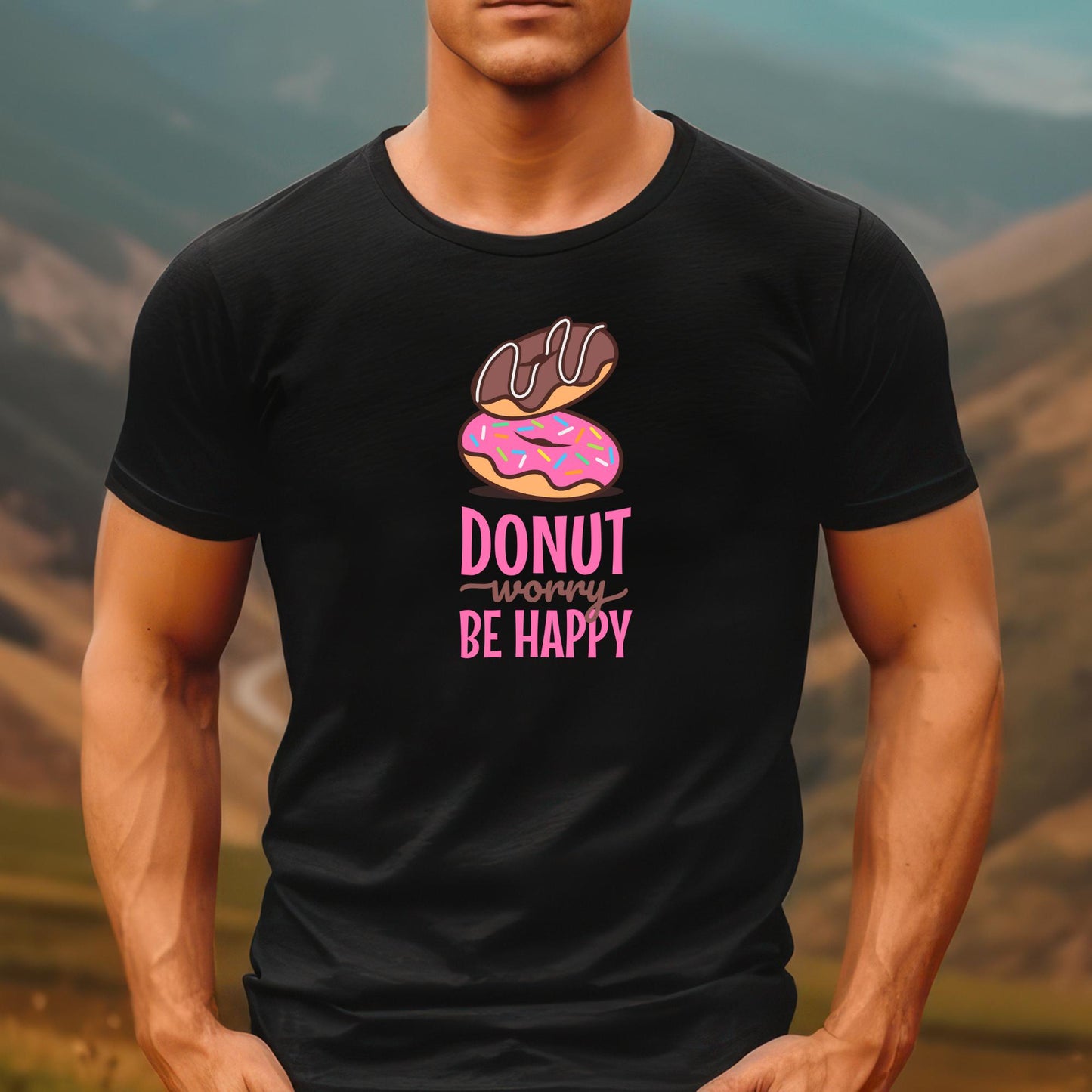 Donut Worry Be Happy Fun T-Shirt