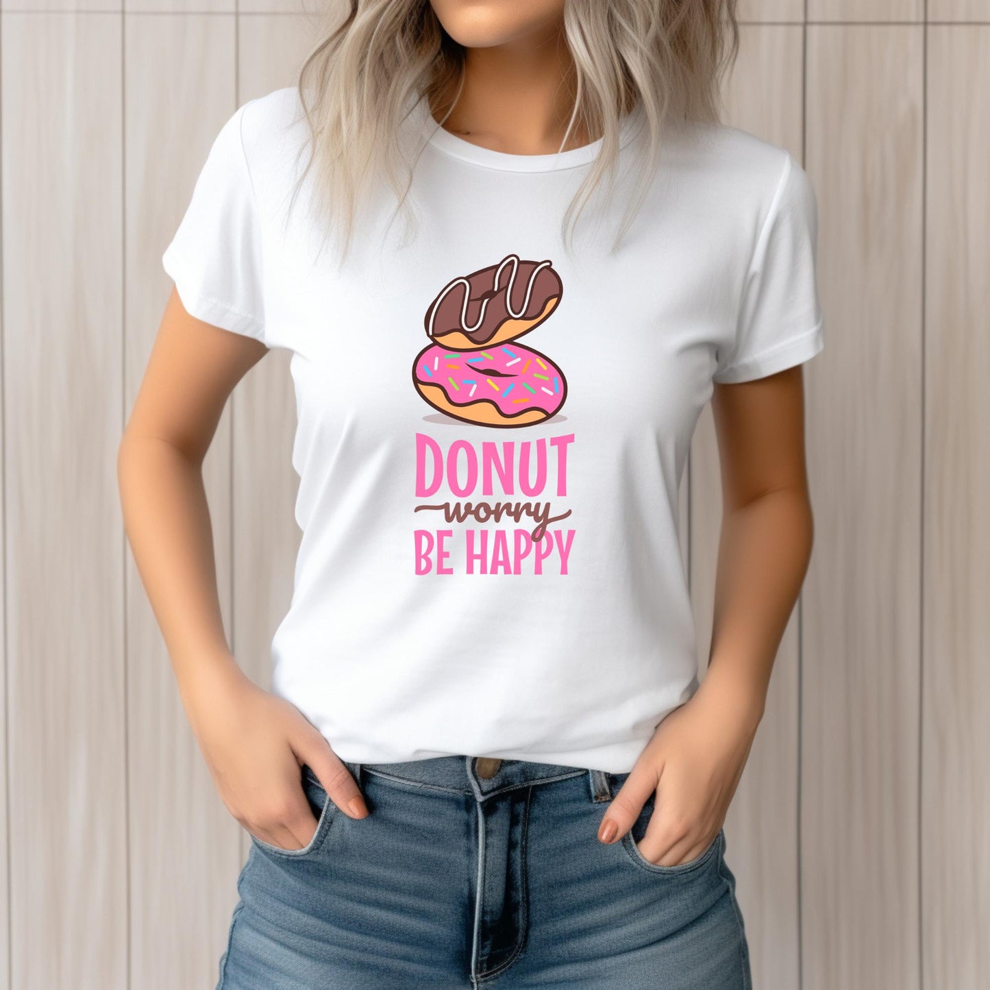 Donut Worry Be Happy Fun T-Shirt