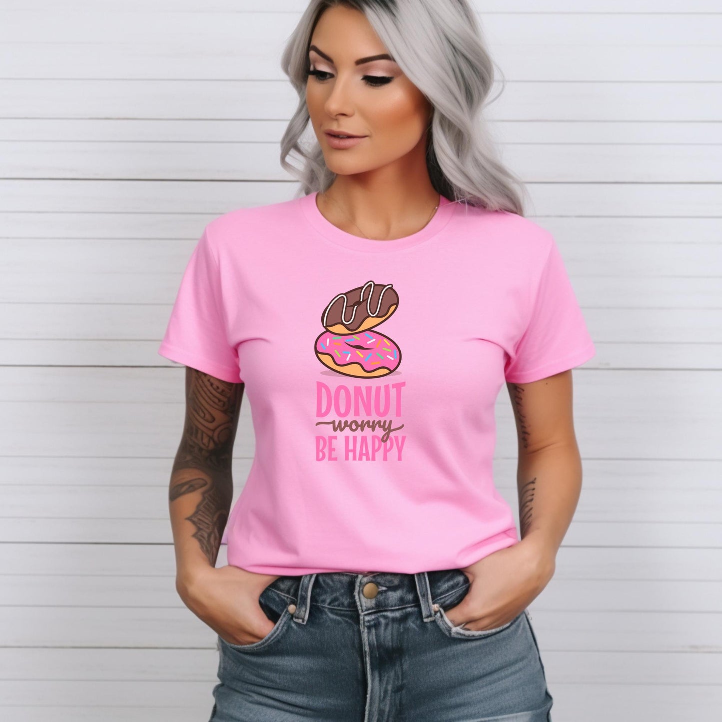 Donut Worry Be Happy Fun T-Shirt